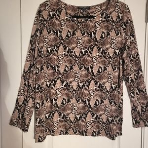 Lightweight Snake Print Top